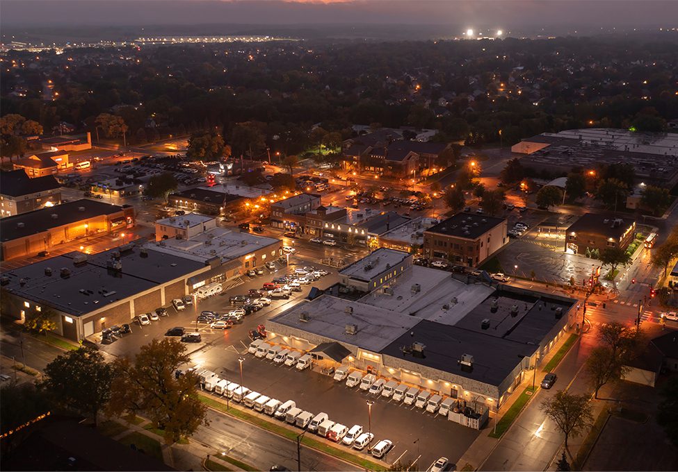 Aerial View of the Twin Cities Suburb of Lakeville, Minnesota