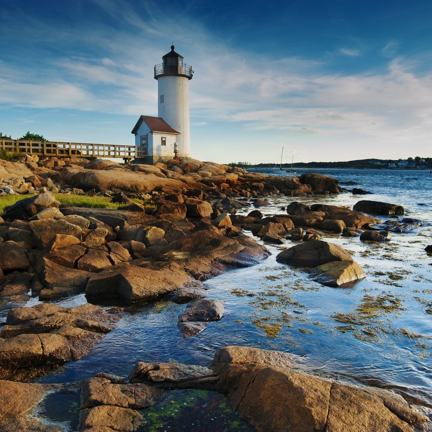 Annisquam lighthouse off the north coast of Massachusetts