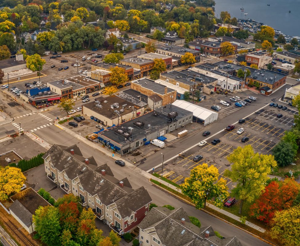 Excelsior aerial view. Excelsior Movers - Piepho Moving & Storage