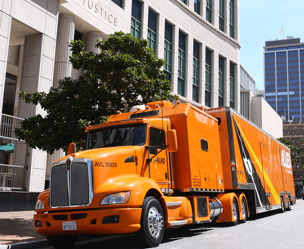 Bus truck moving. Piepho Atlas Allied. Stewartville Movers - Piepho Moving & Storage