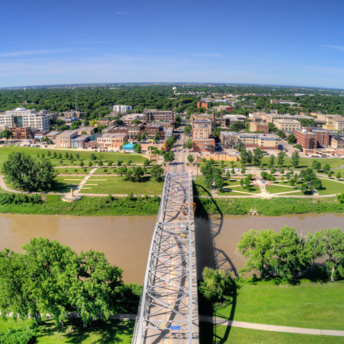 Grand Forks is a Large North Dakota Town on the Red River at the Intersection of Highway 2 and Interstate 29 one Hour south of the Canada Border