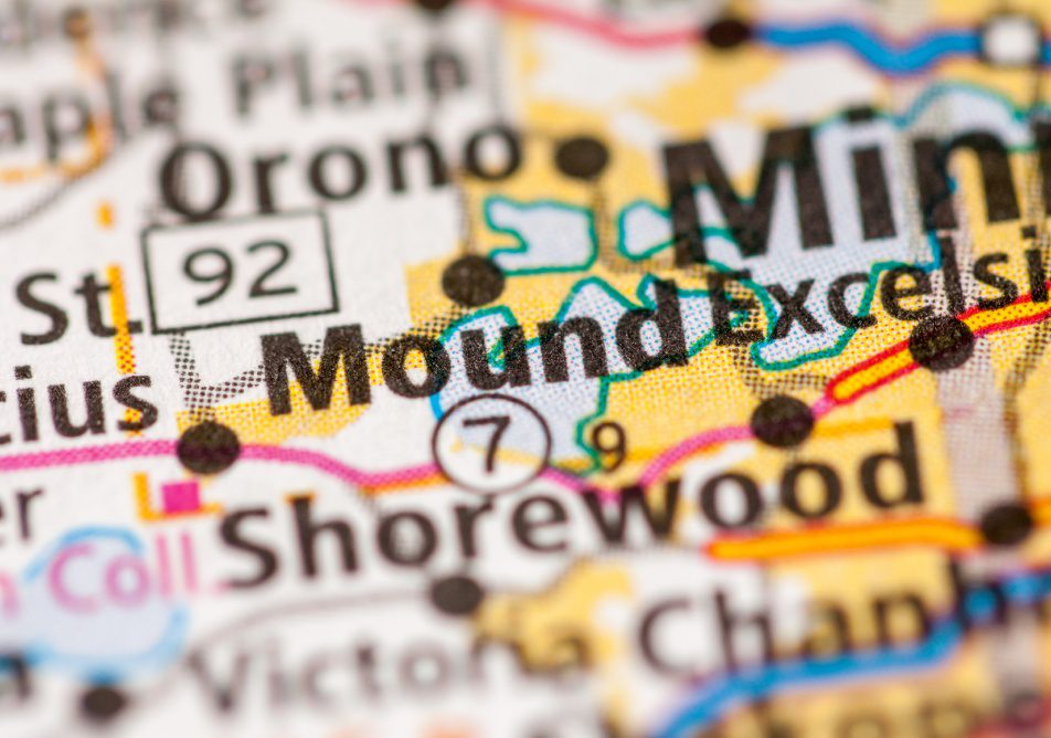 Mound. Minnesota. USA on the map