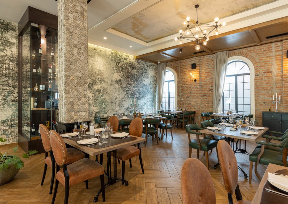 Sleek new restaurant interior featuring contemporary design