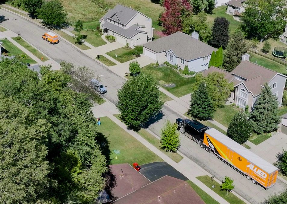 aerial view of neighborhood in Rochester